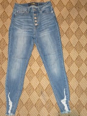 Indigo Rein Skinny Jeans - Light Blue Distressed